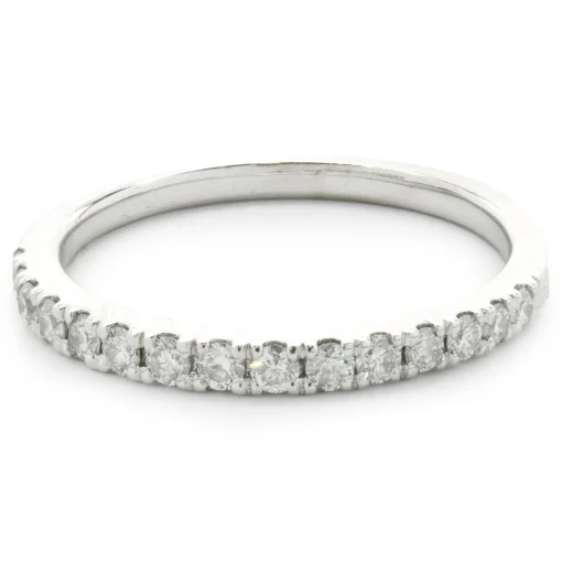14 Karat White Gold Diamond Band