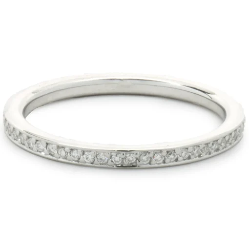 14 Karat White Gold Diamond Eternity Band