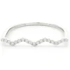 18 Karat White Gold Diamond ZigZag Ring