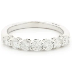 14 Karat White Gold Diamond Band