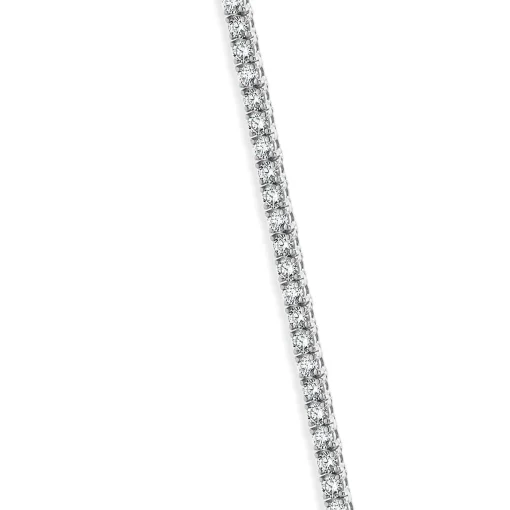 14 Karat White Gold Diamond Tennis Necklace