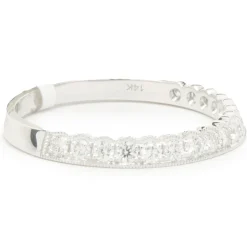 14 Karat White Gold Diamond Band
