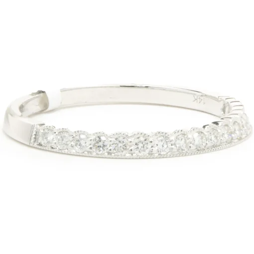 14 Karat White Gold Diamond Band