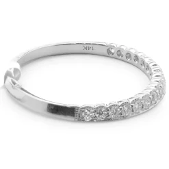 14 Karat White Gold Diamond Band