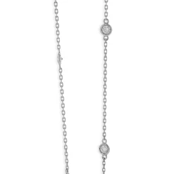 14 Karat White Gold Diamonds by The Yard Necklace