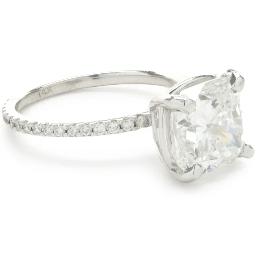 14 Karat White Gold Diamond Engagement Ring