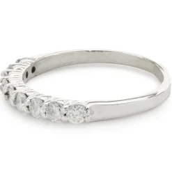 14 Karat White Gold Diamond Band