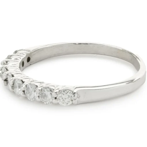 14 Karat White Gold Diamond Band
