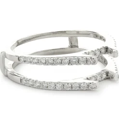 14 Karat White Gold Diamond Ring Guard