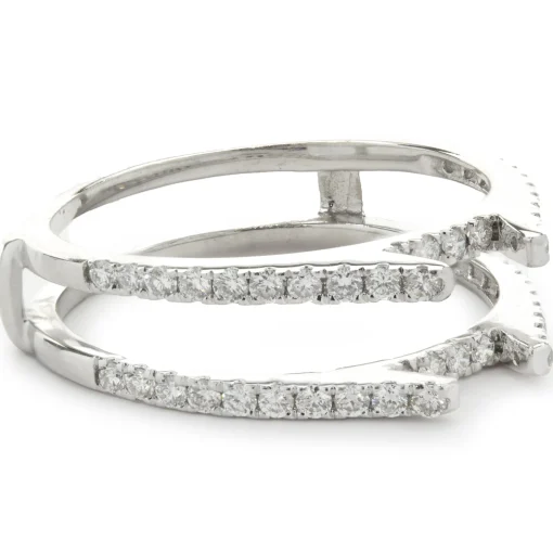 14 Karat White Gold Diamond Ring Guard
