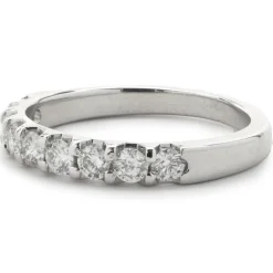 14 Karat White Gold Diamond Band