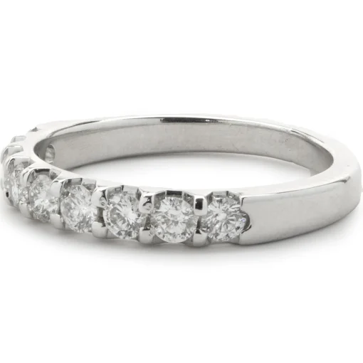 14 Karat White Gold Diamond Band