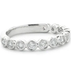 14 Karat White Gold Diamond Band