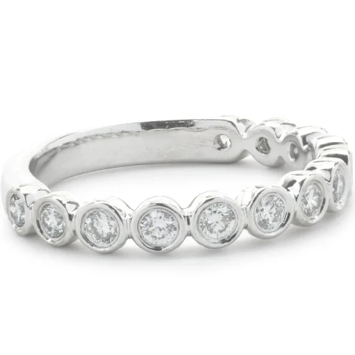 14 Karat White Gold Diamond Band