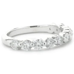 14 Karat White Gold Diamond Band
