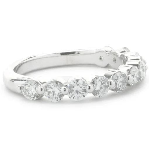 14 Karat White Gold Diamond Band