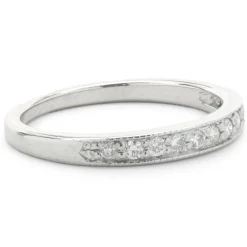 14 Karat White Gold Diamond Band