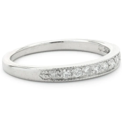 14 Karat White Gold Diamond Band