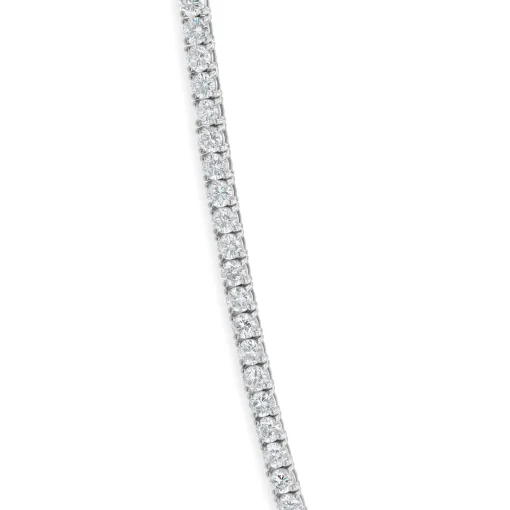 18 Karat White Gold Diamond Inline Tennis Necklace