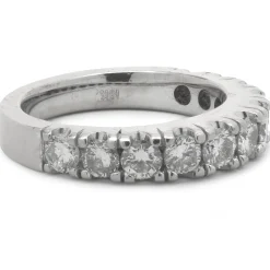 18 Karat White Gold Diamond Band