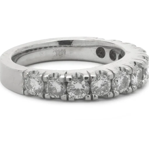 18 Karat White Gold Diamond Band