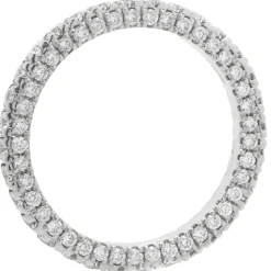 14 Karat White Gold Diamond Eternity Band with Side Diamonds