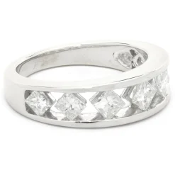 14 Karat White Gold Diamond Band
