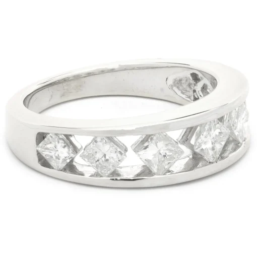 14 Karat White Gold Diamond Band