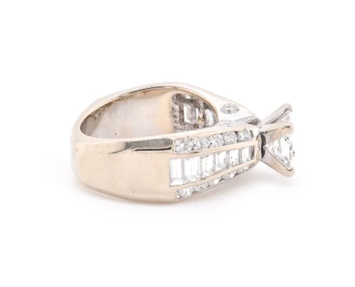 14 Karat White Gold Diamond Engagement Ring
