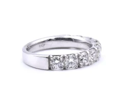 14 Karat White Gold Diamond Band