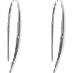 14 Karat White Gold Diamond Spear Through Earrings