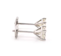 14 Karat White Gold Diamond Stud Earrings