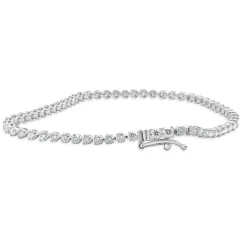 14 Karat White Gold Diamond Tennis Bracelet