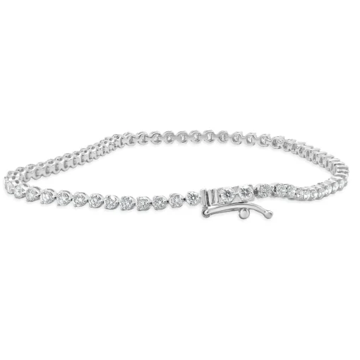 14 Karat White Gold Diamond Tennis Bracelet