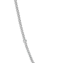14 Karat White Gold Diamond Station Tennis Necklace