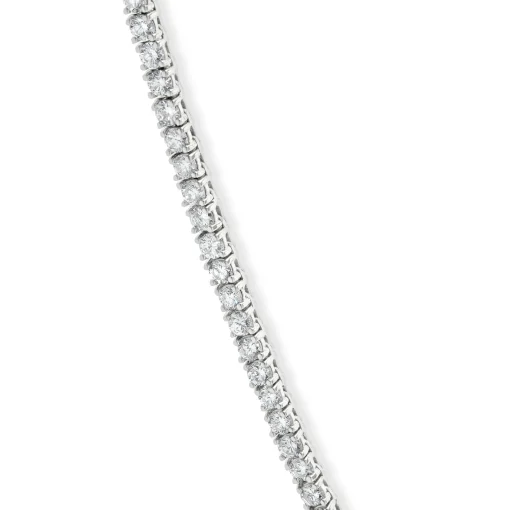 14 Karat White Gold Diamond Tennis Necklace