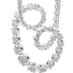 14 Karat White Gold Diamond Tennis Necklace
