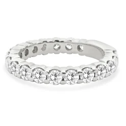 14 Karat White Gold Diamond Band