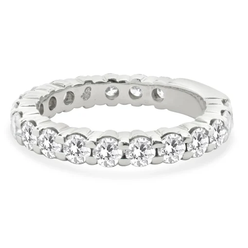 14 Karat White Gold Diamond Band