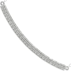 14 Karat White Gold Diamond Bar Necklace