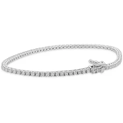 14 Karat White Gold Diamond Tennis Bracelet