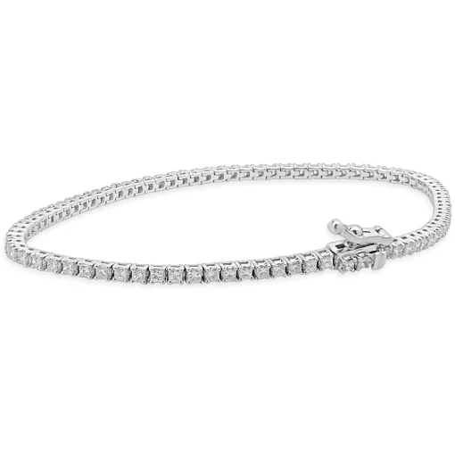 14 Karat White Gold Diamond Tennis Bracelet