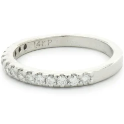 14 Karat White Gold Diamond Band