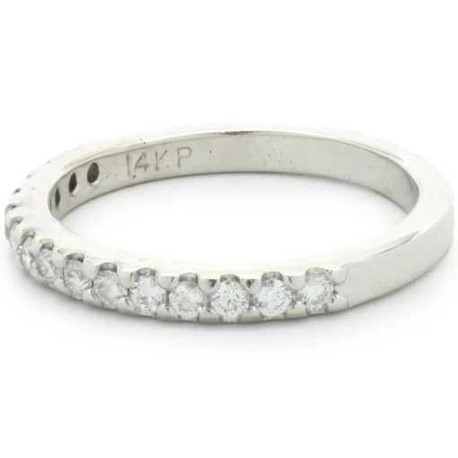 14 Karat White Gold Diamond Band