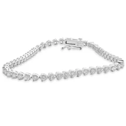14 Karat White Gold Diamond Tennis Bracelet
