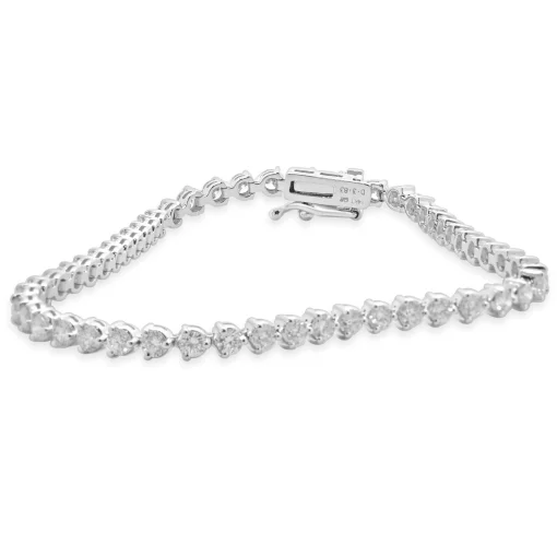14 Karat White Gold Diamond Tennis Bracelet
