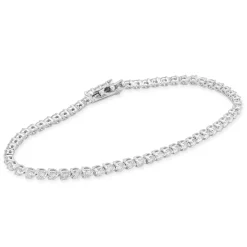 14 Karat White Gold Diamond Tennis Bracelet