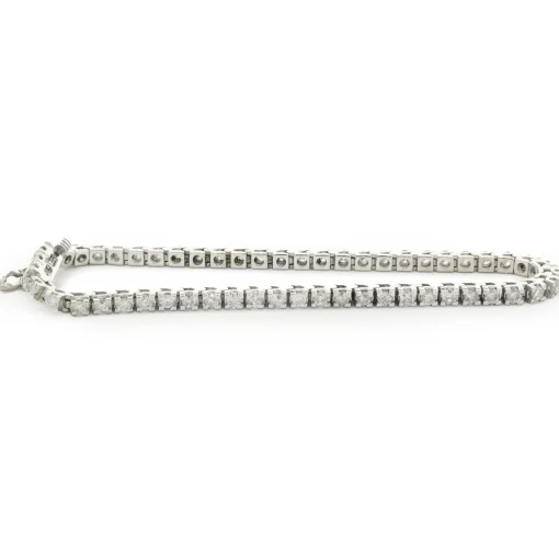 14 Karat White Gold Diamond Tennis Bracelet