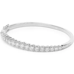 18 Karat White Gold Diamond Bangle Bracelet