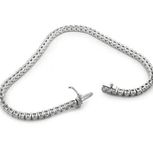 14 Karat White Gold Diamond Tennis Bracelet